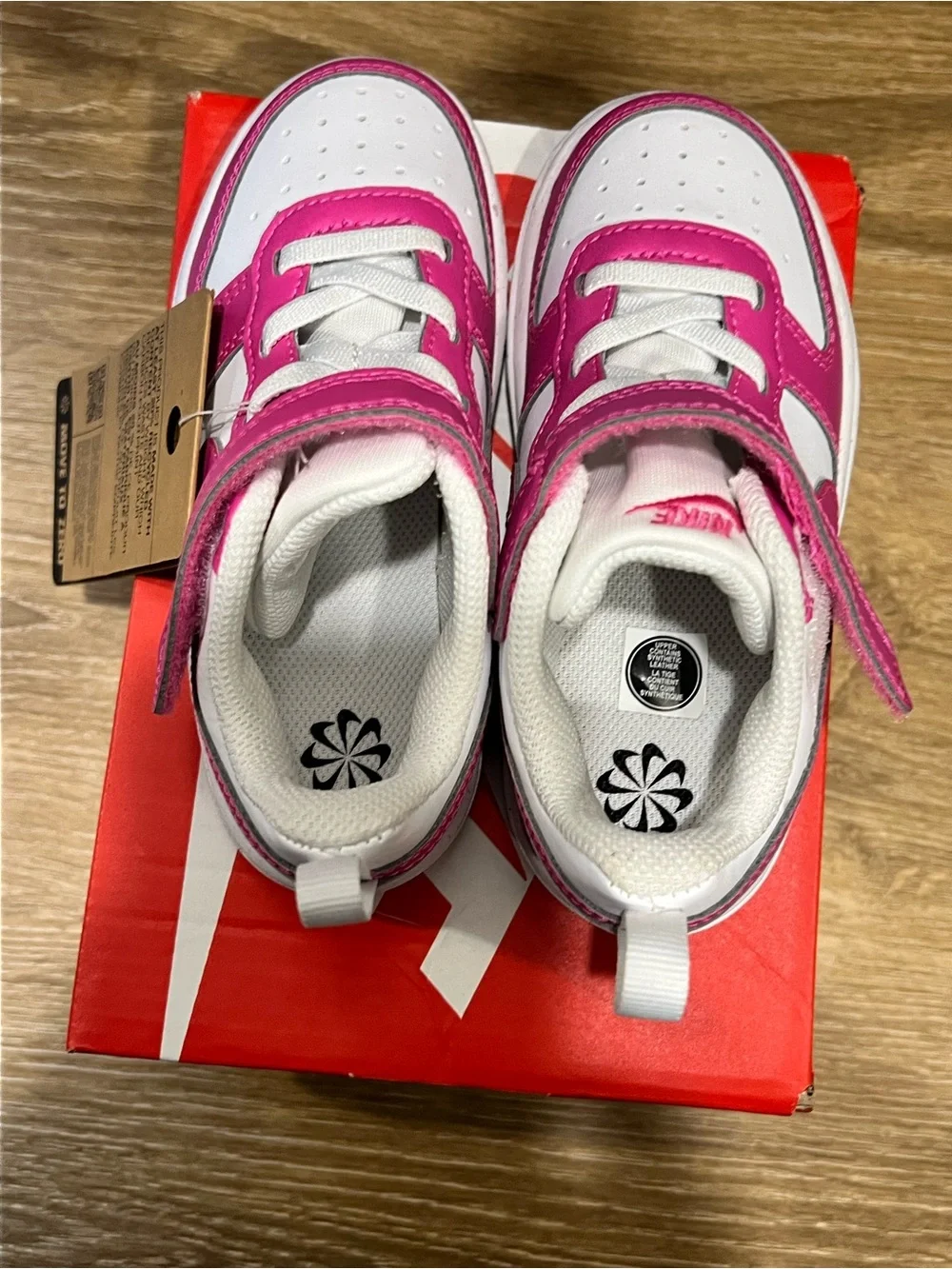 Nike Kids Pink Court Borough Low Recraft Sneakers NWT 9c